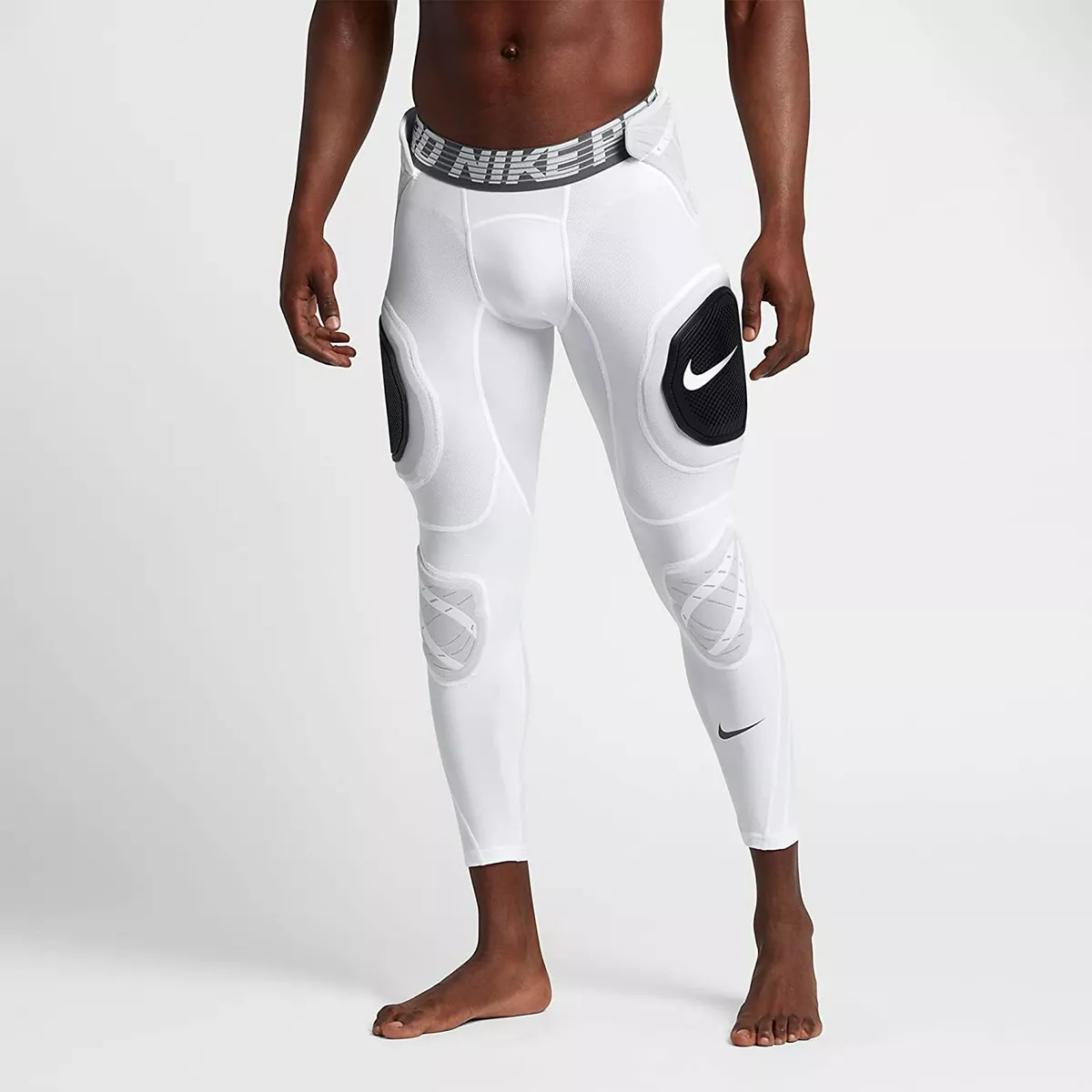 Nike Men's Hyperstrong Hardplate Football Tights Pants White / Black - NWT  - XL