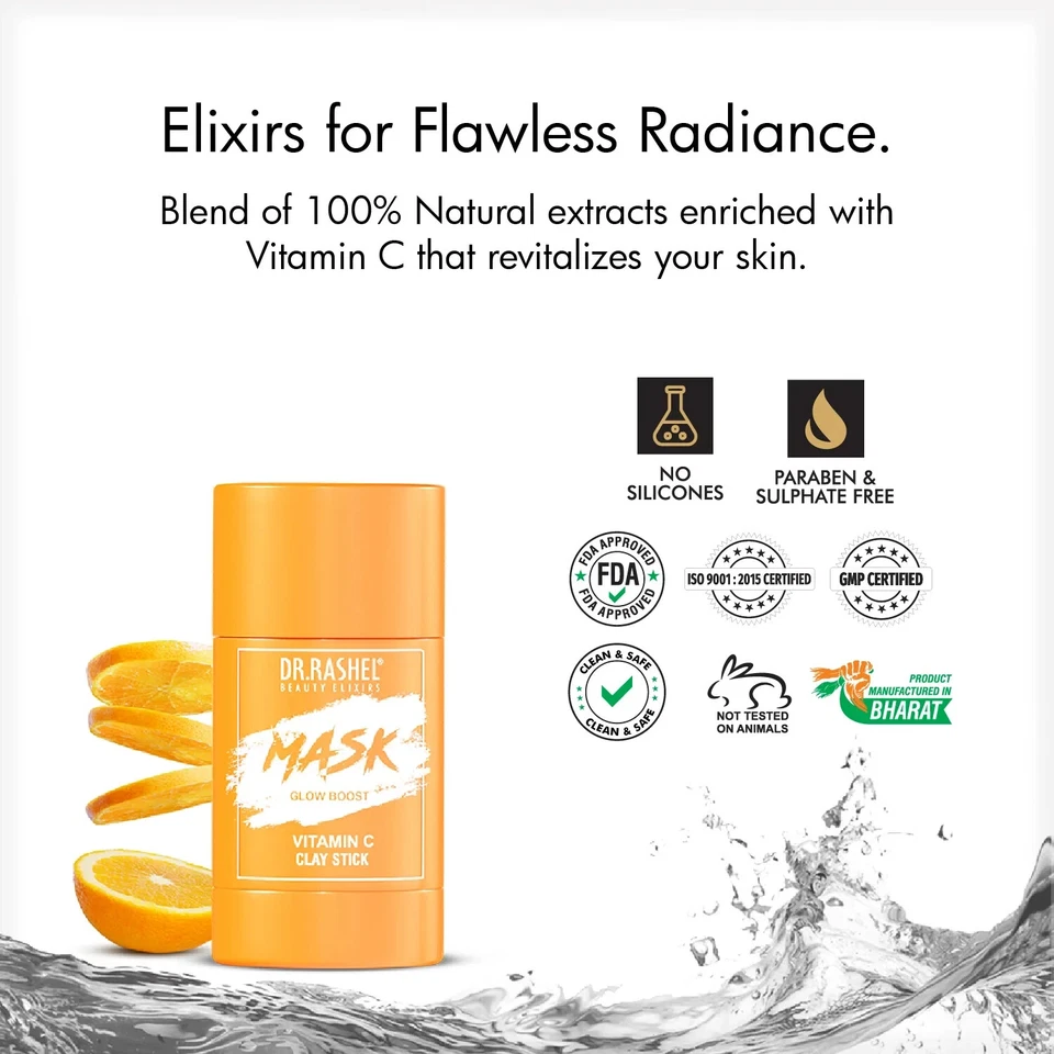 Dr.RASHEL Vitamin C Clay Stick Mask for Glowing Face - Image 4 of 4