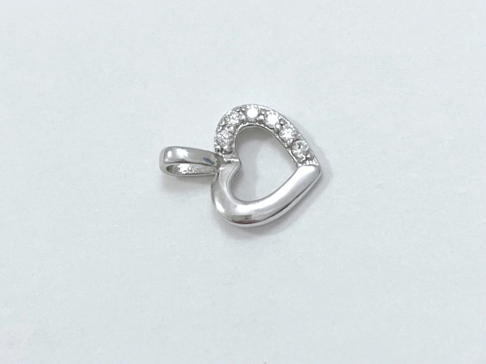 Pendente ciondolo in argento 925 con inserto in zirconia cubica - Immagine 3 di 4