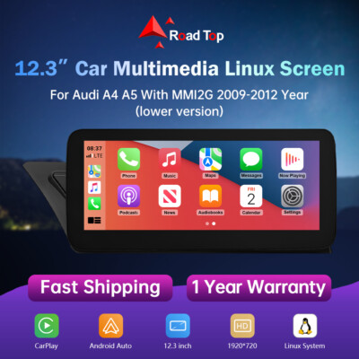 12.3' Wireless CarPlay Touchscreen For Audi A4 A5 S4 MMI2G Radio Stereo Concert