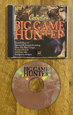 Cabela's Big Game Hunter (PC CD-ROM, 1998) Head Games Elsinore Windows 95  