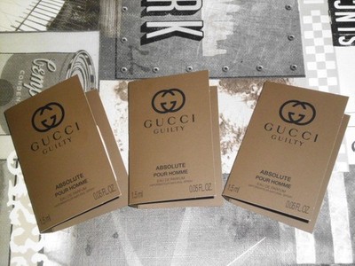 Gucci Guilty Absolute Pour Homme - Proben 3 x 1,5 ml EdP Spray - - NEU/UNBENUTZT