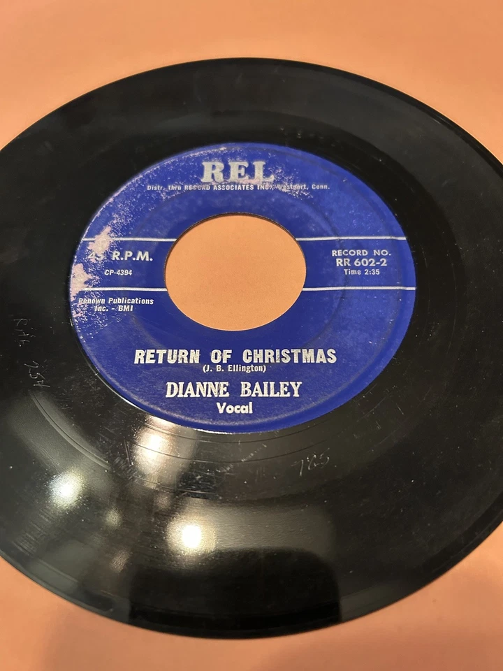 DIANE BAILEY 45 ( Give me your heart for Christmas / Return of Christmas) Rare! - Image 2 of 2