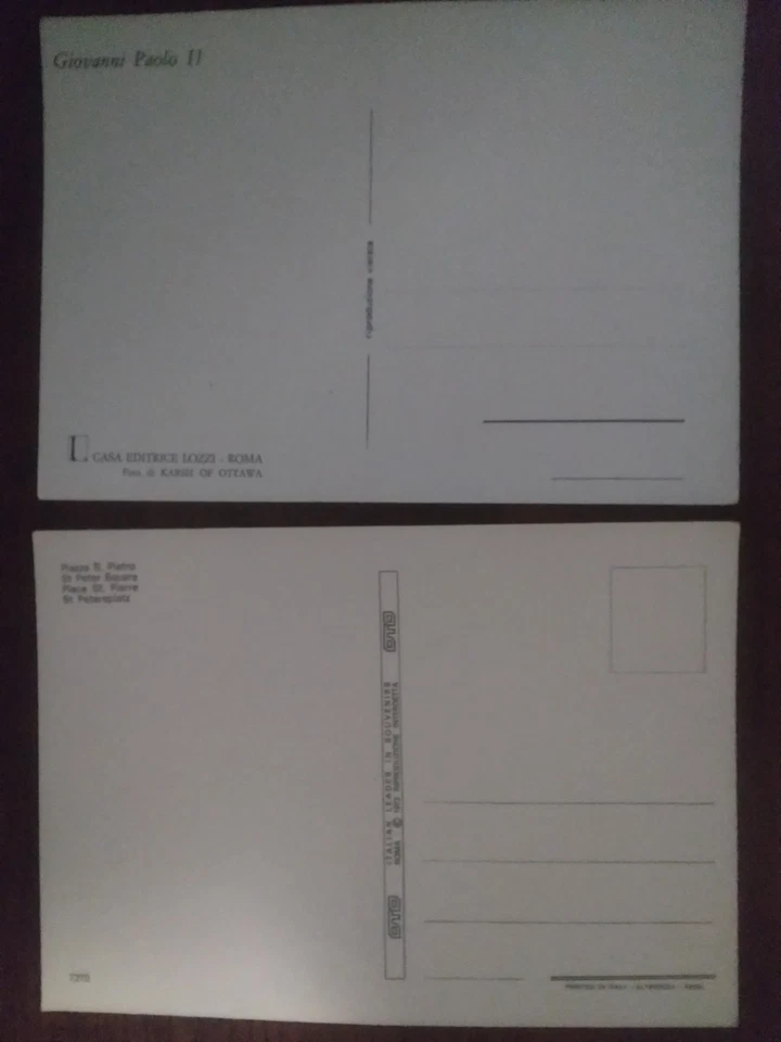 2 Italy Vatican Pope Paul And Paolo Post Cards - Image 3 of 4