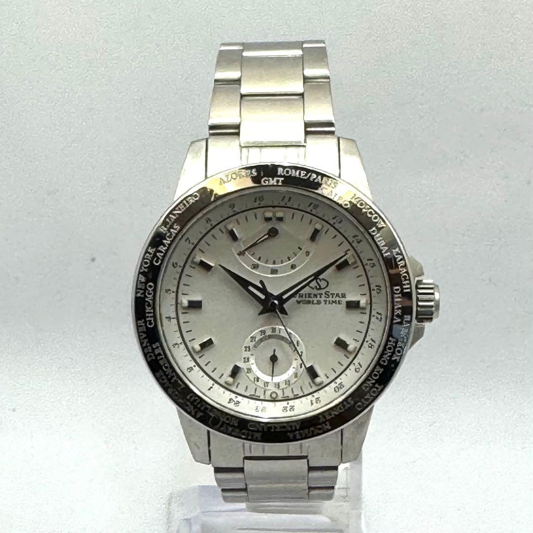 Orient World Time Back Skeleton Serviced - image 2