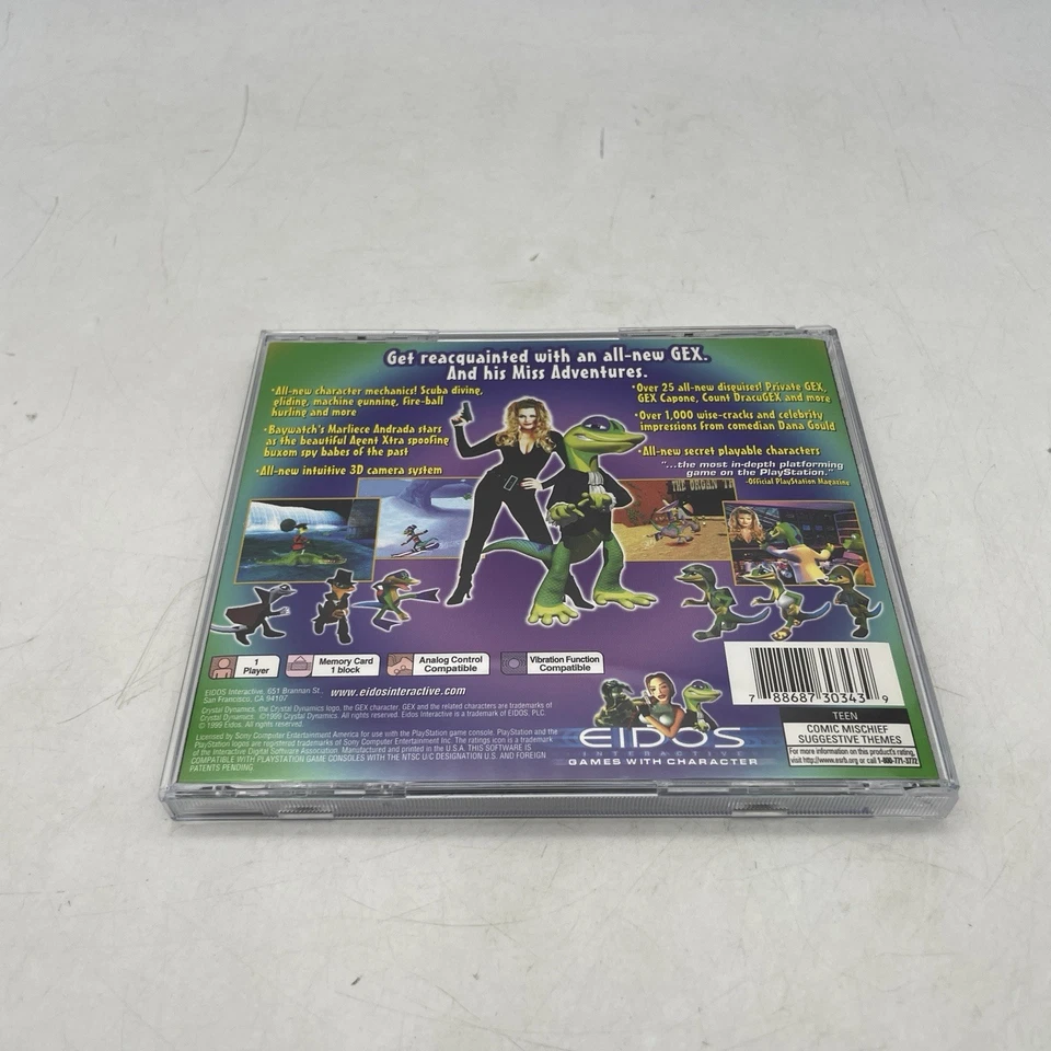 Gex 3: Deep Cover Gecko (Sony PlayStation 1, PS1) Complete CIB - Tested - Image 2 of 4