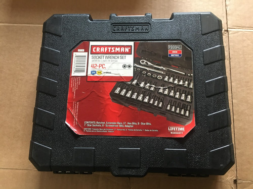 CRAFTSMAN 42 pc #99941 "NO TOOLS" "EMPTY STORAGE CASE ONLY" "NO TOOLS"