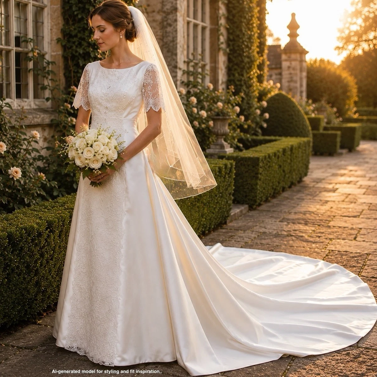 a line empire waist wedding dress Dresses & Gowns Indulge in the sleek and elegant design of our Square Satin A A-Line Empire Waist Wedding Dresses