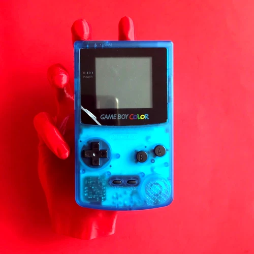 Nintendo Game Boy Color Clear  BLUE Aqua 👾 CGB-001 GBC RESTORED NEW BODY