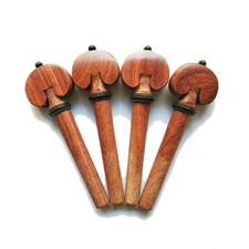 4/4 Violin Rose Wood Red Wood Fitting Pegs Black Ring Collar Dot One Set 4 Pegs