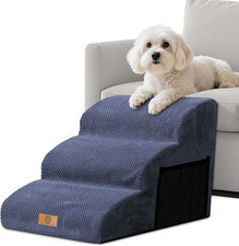 Scaletta per Cani, Scala per Cani Letto in Spugna,Scaletta 3 Gradini per Animale