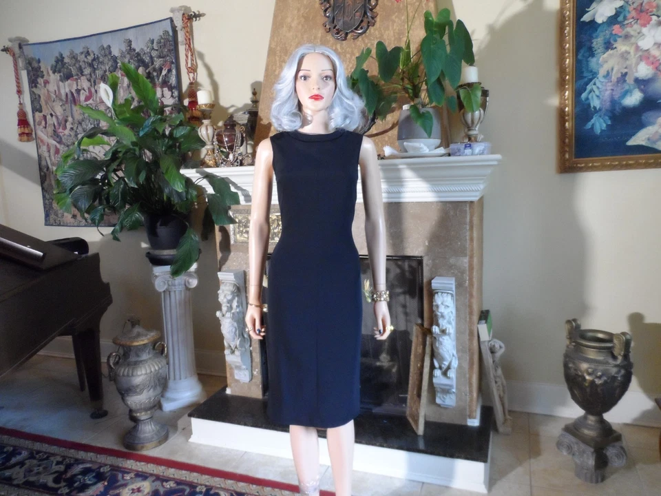 Vestido Vaina Dolce & Gabbana Negro con Detalle Grosgrain Talla IT 42- US 6 Foto 4 de 4