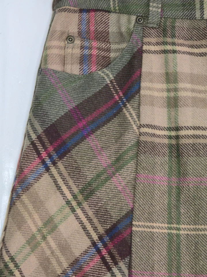 Maxi Falda Liz Claiborne Vintage Tartán Cuadros Mezcla Lana Para Mujer Talla 12 Foto 4 de 4