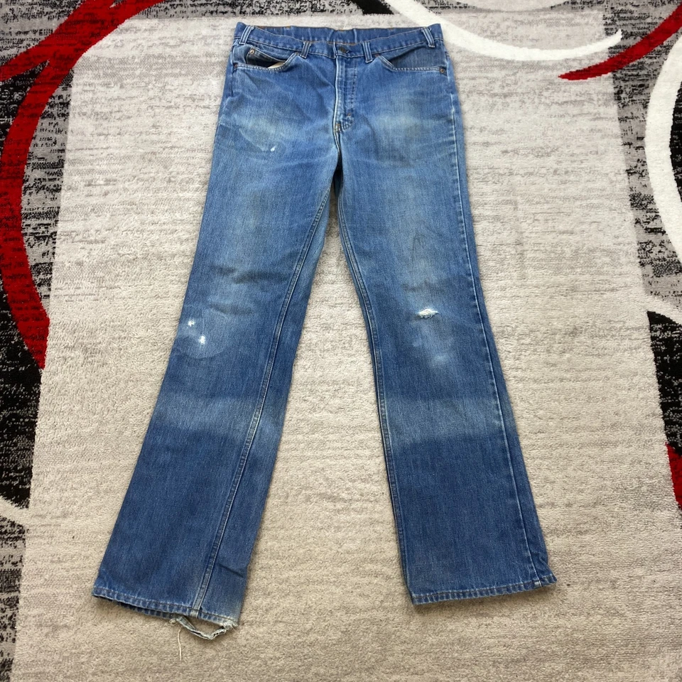 Jeans De Colección Levis 517 0917 34 Azul Whisker Bell Bottom Tab Garra EE. UU. 34x36 Años 70 80 Foto 2 de 4