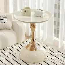 Small Metal Coffee Table Sofa Side Table Anti Tip Modern Edge Table
