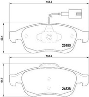P 23 148 Brembo Bremsbelagsatz, Scheibenbremse FüR Alfa Romeo