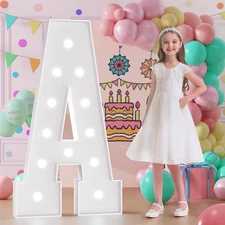 Light up Letters, Marquee Letters 4 Feet Tall with Cool White Light, Large Lette