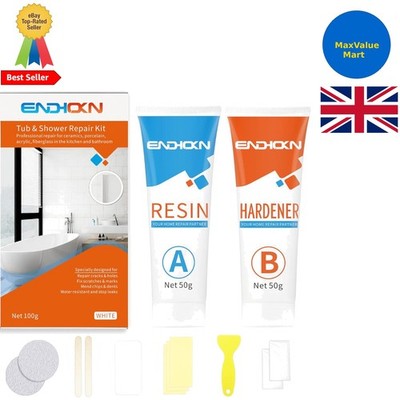 All-in-One Badezimmer Reparatur Set für Risse & Kratzer in Wannen, Waschbecken & Fliesen
