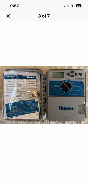 Hunter XC Hybrid Sprinkler Controller Timer LC-Display w/ Keys & Manual
