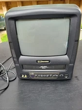 Emerson 9" VCR TV Combo Retro Gaming TV EWC0902 *READ, VHS Bad
