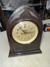 Warren Telechron M1 The Cathedral Bakelite Electric Desk Mantel Clock Works