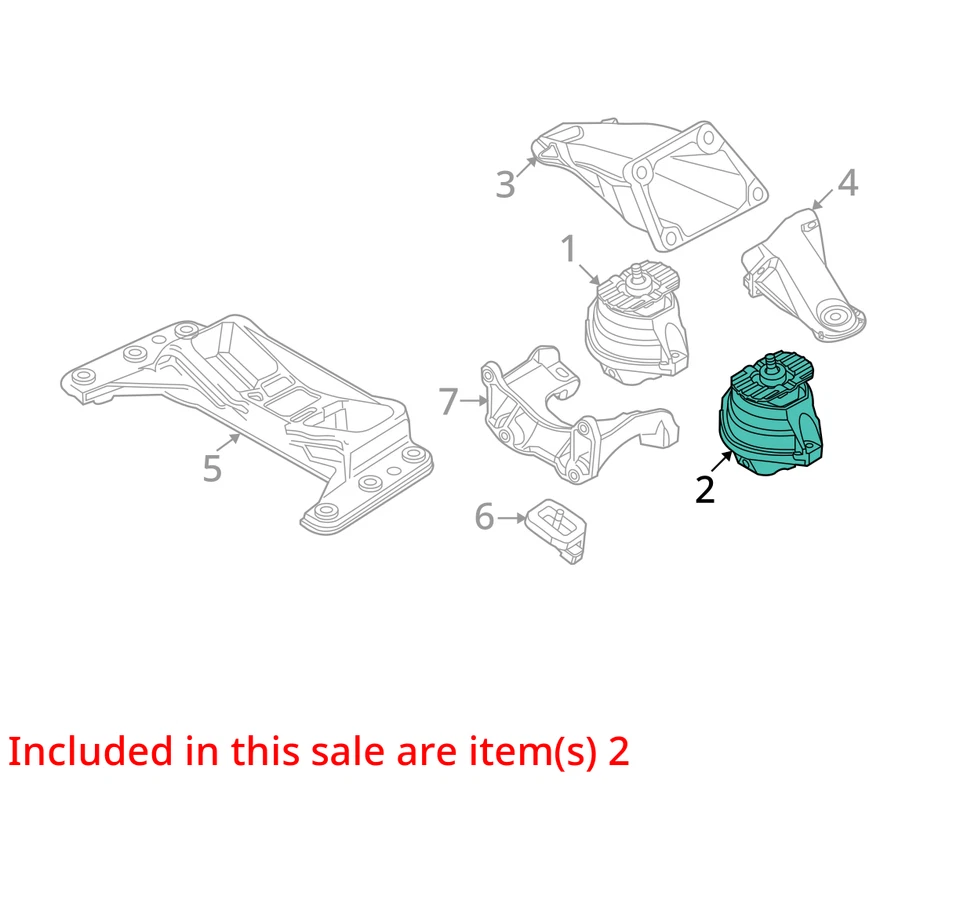BMW M6 E63 S85 2006 montaje del motor izquierdo OEM usado Foto 3 de 4