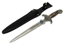 Fantasy Dagger Prop Knife w/ Sheath Stainless Steel Blade Display Cosplay 14.75"