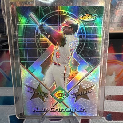 Ken Griffey Jr 2001 Topps Finest All-Stars Refractor #FAS10 SP Reds HOF SHARP!!