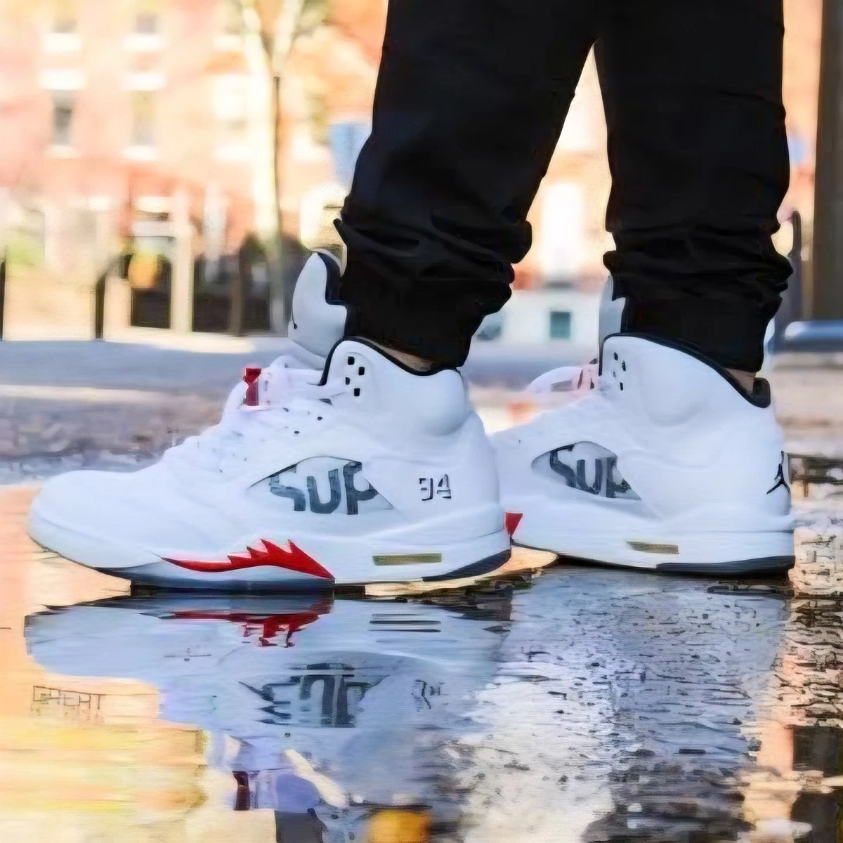Supreme x Air Jordan 5 Retro White for Sale | Authenticity