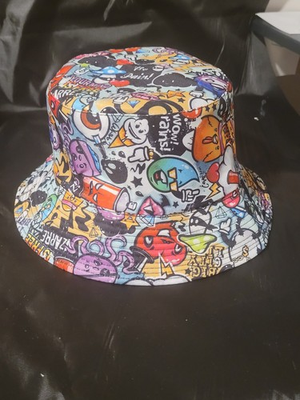 #ad MAD AT THE WORLD BUCKET HAT PARTYING DRINKING HAVING GOOD TIME WEAR ANYWHERE NEW $25.00