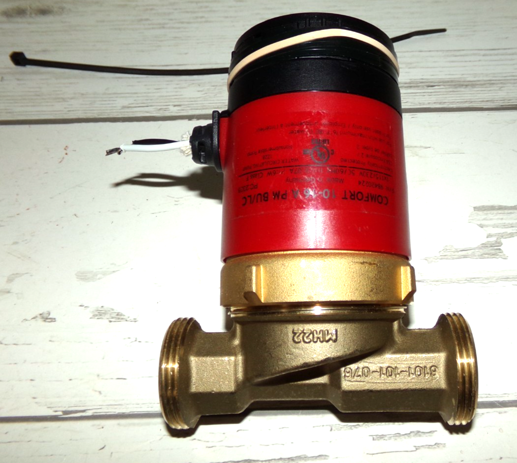 Grundfos COMFORT 10-16TA BU/LC Comfort System 1.4 GPM Plug In Instant Hot Water Brass Recirculation Circulator Pump Grundfos COMFORT 10-16TA BU/LC Comfort System 1.4 GPM Plug In Instant Hot Water Brass Recirculation Circulator Pump