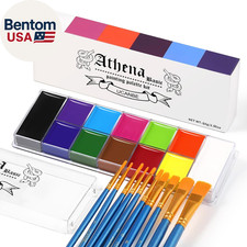 Athena Basic Face Body Paint Palette 12 Colors Oil-Based SFX Kit