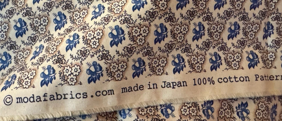 Historical fabric  Betsy Chutchian “Eliza’s indigo”( 1 Yard /44’ Wide Moda - Image 4 of 4