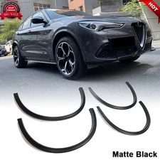 For Alfa Romeo Stelvio 2017-2022 Matte Black Wheel Arch Fender Flares Trim 4PCS