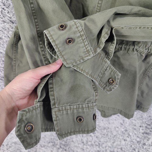 Madewell Damen Utility Safari Militär Jacke grün kleine Baumwolltaschen - Bild 12 von 13