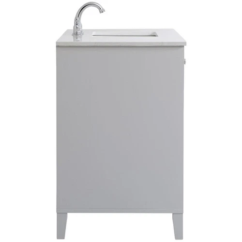 Elegant Decor Sommerville 48" Single Quartz Top Bathroom Vanity in Gray - Picture 6 of 15