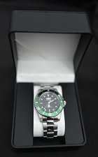 Invicta Pro Diver Date Quartz Black Dial Green Bezel Men's Watch 47353