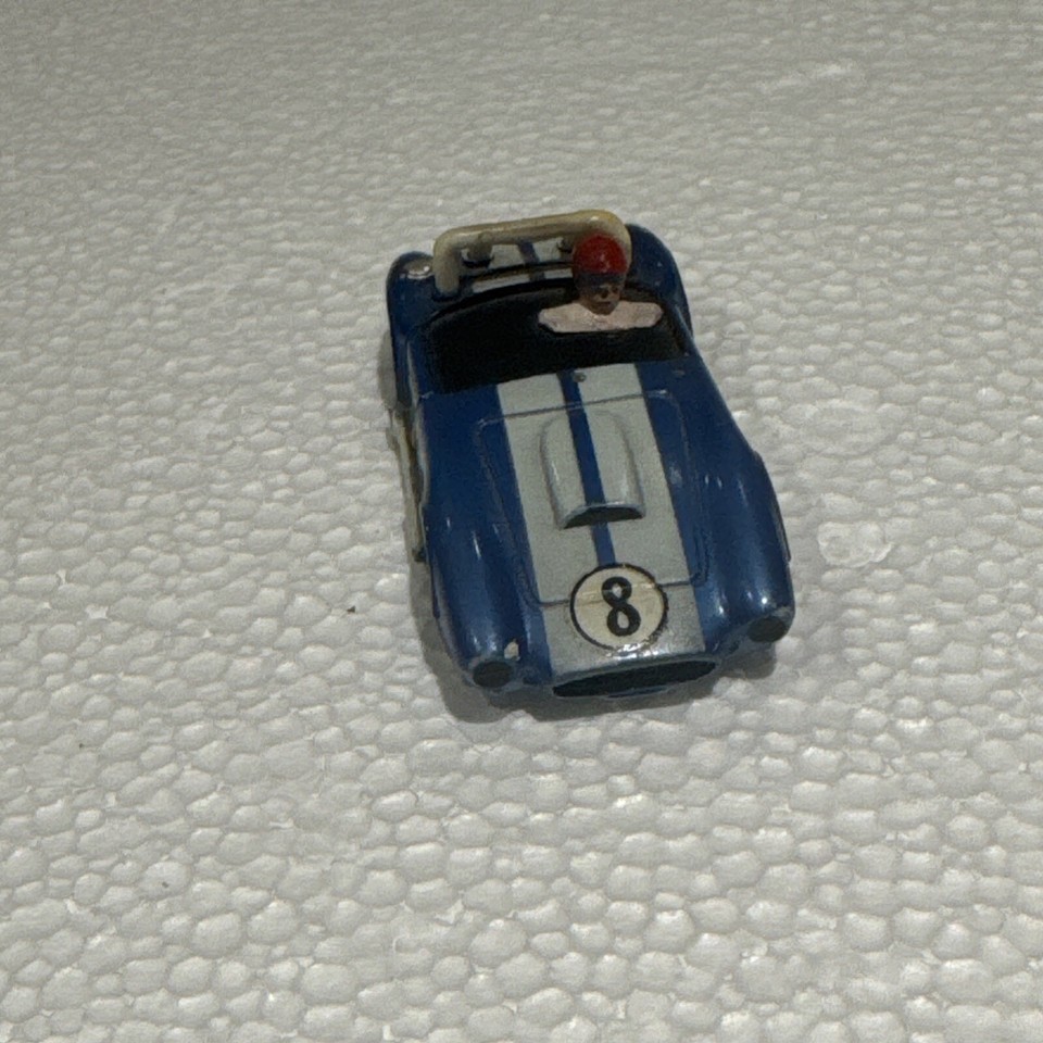 Vintage Tyco Pro HO Scale Slot Car White & Blue 427 AC Cobra 8 Body