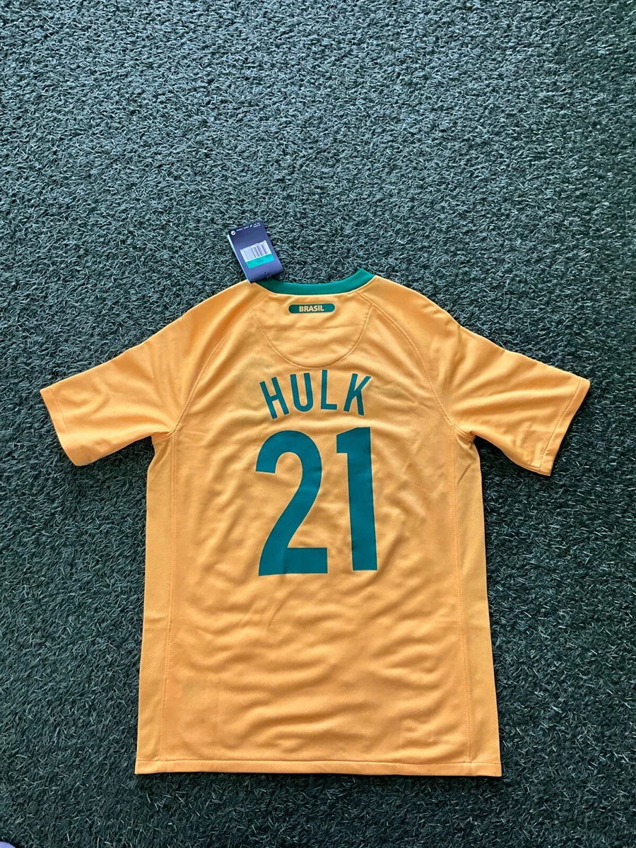 Nike Brazil Home Youth (Kids) Jersey 10/11 #21 Hulk- Yellow