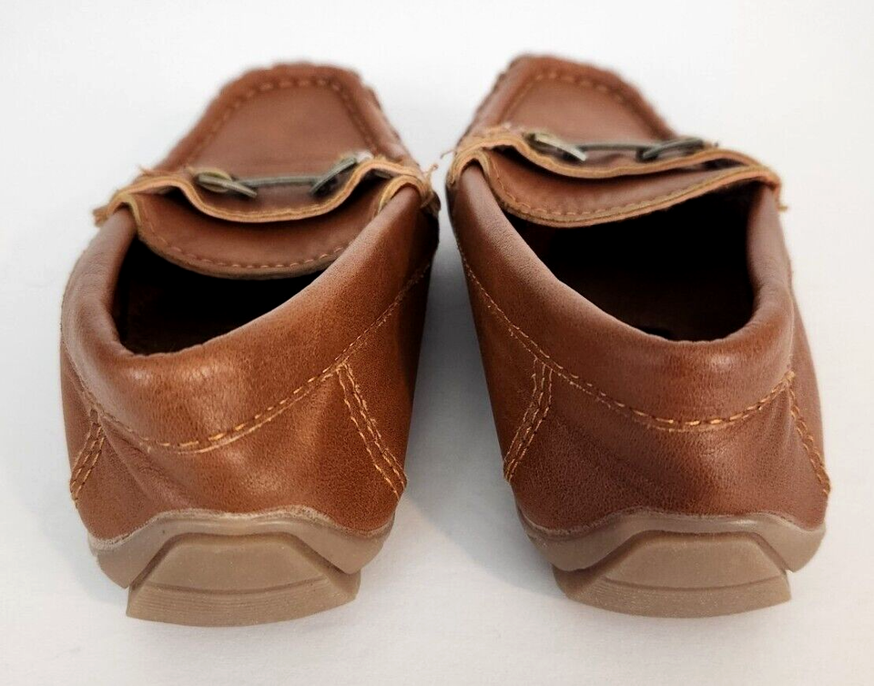 Josmo Young Boy's Size 6 Brown Faux Leather Slip On Loafers Dress Shoes