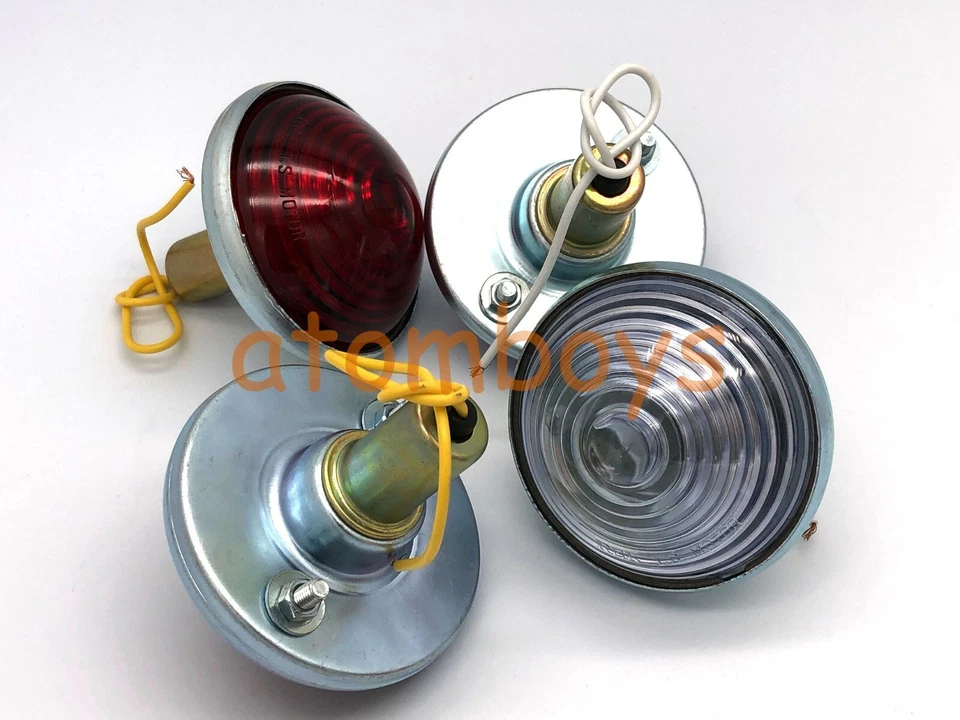 FOR JEEP CJ5 CJ6 CJ7 Red White side turn SIGNAL rear TAIL LIGHTS lamp - Image 2 of 4