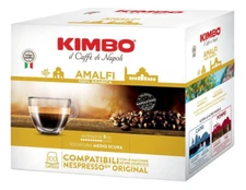 COFFEE KIMBO AMALFI - Box 100 NESPRESSO COMPATIBLE CAPSULES 5.4g