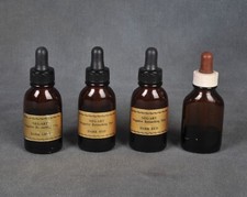 VTG Neg-Art Negative Retouching Dye Glass Bottles Dark Red/Dark Grey/Unlabeled