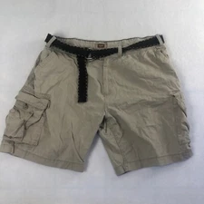 The Foundry Shorts Mens 48 Beige Cargo Cotton Belted Outdoor