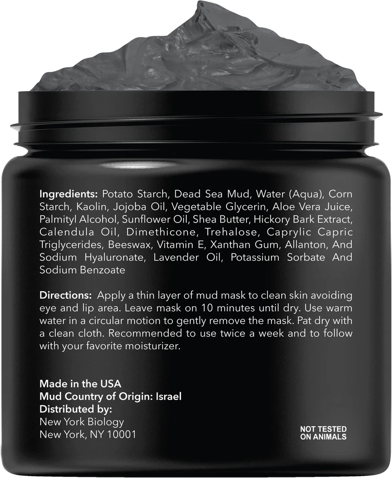 New York Biology Dead Sea Mud Mask for Face and Body - Spa Quality Pore Reduc... - Image 2 of 4