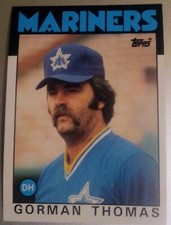 1986 Topps #750 Gorman Thomas Designated Hitter Seattle Mariners ⚾ FREE SHIPPING