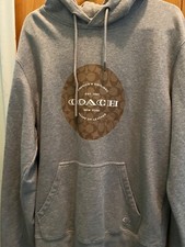 Coach Hoodie Sweatshirt Gray NEW               Size Med 95