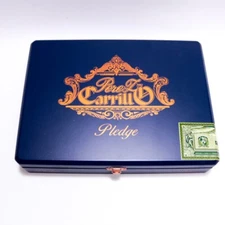 Perez Carrillo Pledge Sojourn Empty Wood Cigar Box 9.75" x 7.25" x 2"