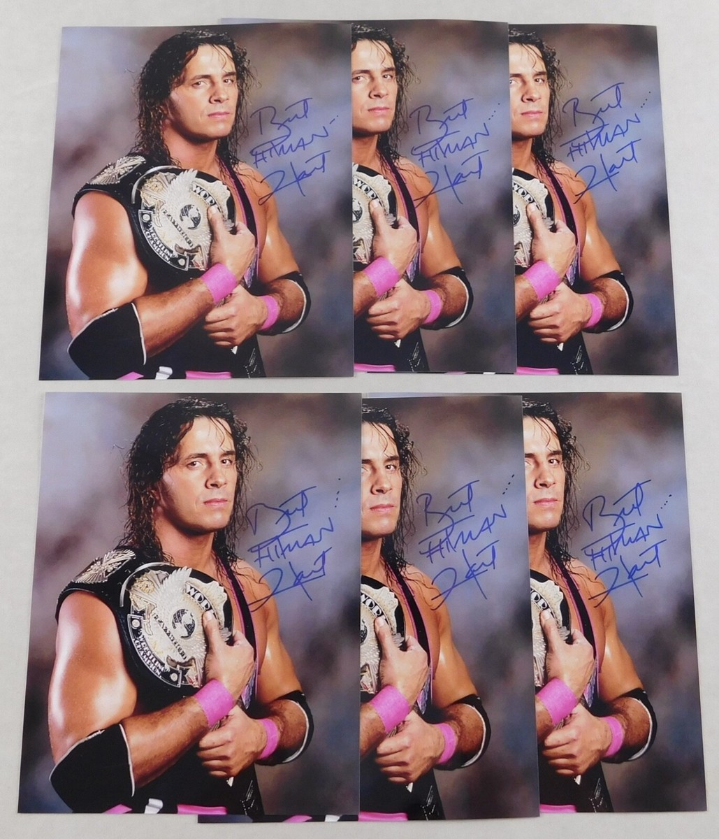 ヒットマン・ブレット・ハート　直筆サイン色紙（外国人プロレスラー　WWF） ヒットマン・ブレット・ハート 直筆サイン色紙（外国人プロレスラー