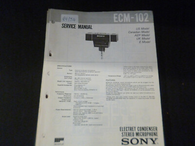 Original Service Manual Schaltplan Sony ECM-102